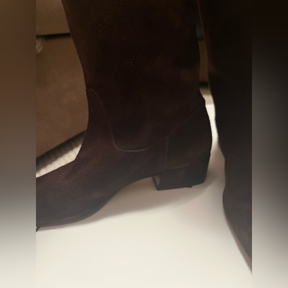 NWOB Steve Madden Dantelle Brown Suede Leather Tall Women's Boots - 6 - Picture 6 of 6